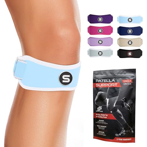 Sleeve Stars Swedish Brand Patellar Tendon Support Strap for Women & Men Effective Osgood Schlatter Knee Brace Youth & Kids Knee Brace with 3 Adjustable Length fits 12"