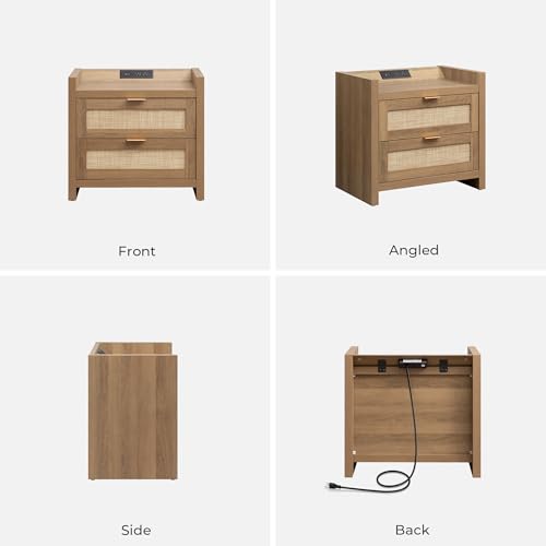 Night Stand with 2 Large Drawers