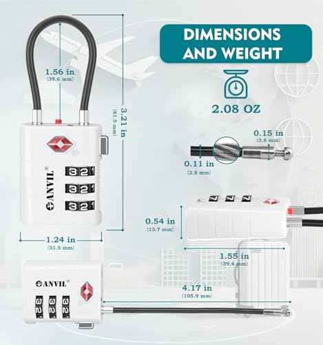 TSA Approved Luggage Locks (2 Count)