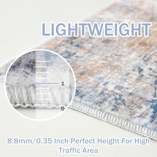 Abstract Runner Rug 2x7 Ft Washable Runners for Hallways (14.8333 Sq Ft)