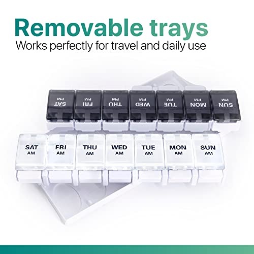 AM PM Weekly 7 Day Pill Organizer