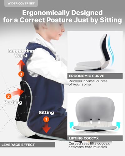 Wider Ergonomic Desk Chair Seat Cushion