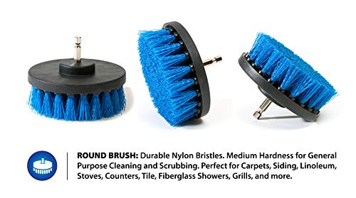 4 Piece Scrub Brush Power Drill Attachments
