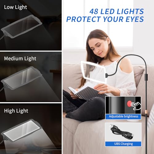 Floor Magnifying Glass with Light and Stand