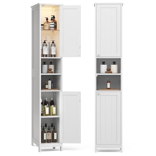 Tall Storage Cabinet with Lights
