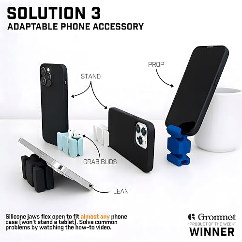 6PK Silicone & Steel Weighted Cord Holders for Bedside. Travel Phone Cable Organizers. Multiuse iPhone Accessories. Small Gifts for Him