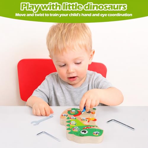 Montessori Dinosaur Screw Board