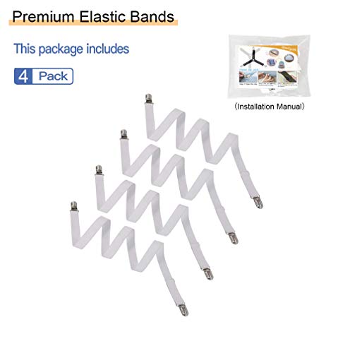 4Pcs Adjustable Bed Sheet Straps Clips