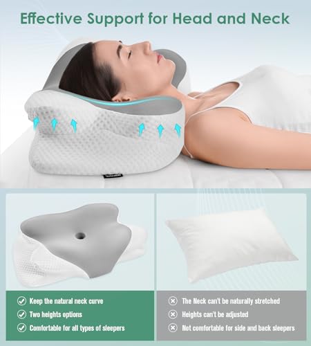 Cervical Pillow Ergonomic Memory Foam Pillow for Neck Support