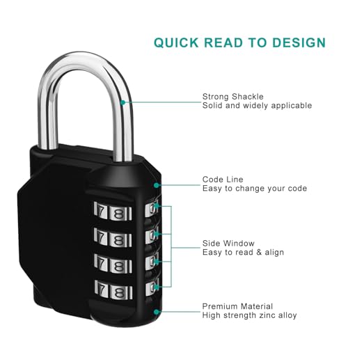 2 Pack Combination Lock for Locker (2 Count)
