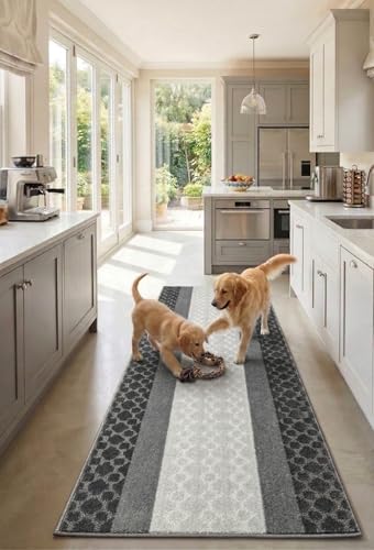 Custom Size Hallway Runner Rug Grey Color 31 inch Wide Select Your Length Non (38.74995 Sq ft)