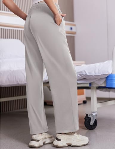 Tear Away Pants for Women Side Slit Snap Post Surgery Sweatpants