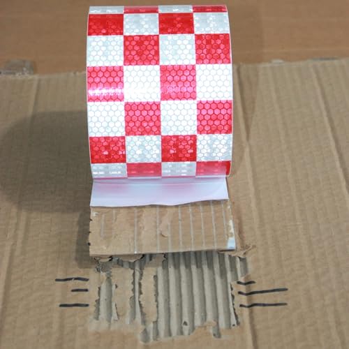 Reflective Tape Red and White 4 inch X 166 feet