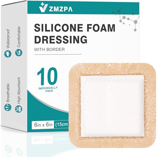 Silicone Foam Dressing 6x6 Gentle Border (10 Count)