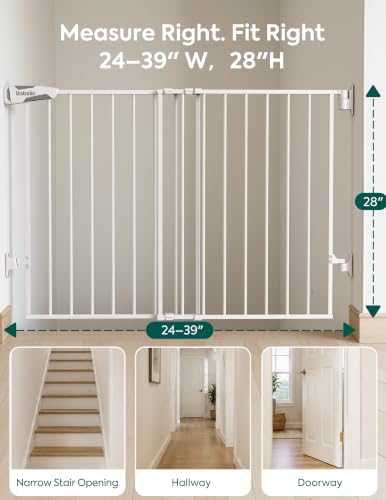 No Bottom Bar Baby Gate for Stairs