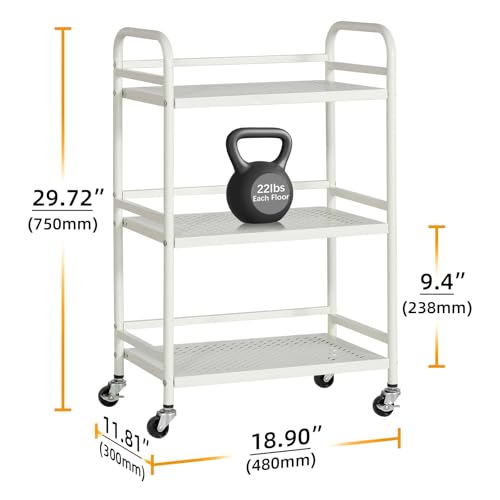 3 Tier Rolling Cart (3 Count)