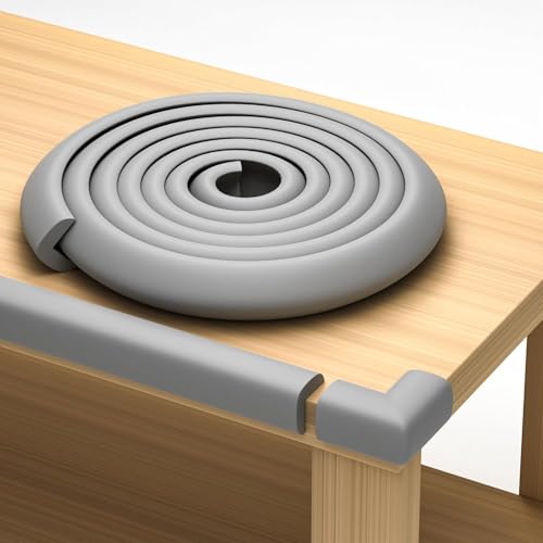 Baby Proof Corners 20.4ft and Edges with Furniture Corner & Edge Safety Bumpers (9 Count)