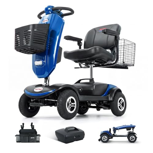 4 Wheel Electric MobilityScooter for Adults 330 lbs Blue