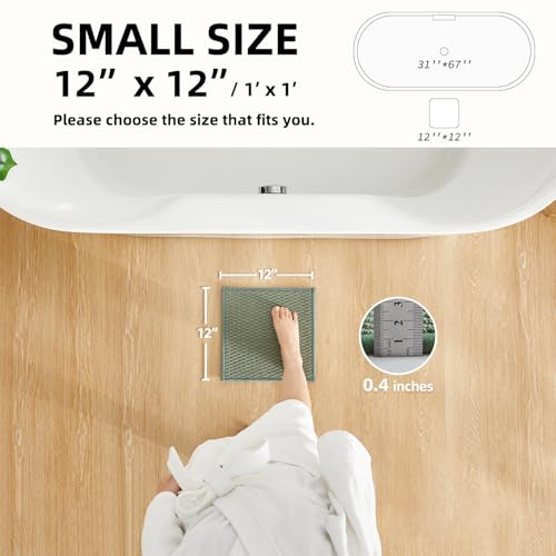 Small Bathroom Rugs Non Slip Washable Bath Rugs Super Absorbent Bathroom Rug Thin Quick Dry Low Pile Bath Mats