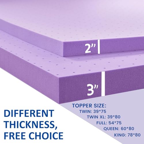 3 Inch Gel Memory Foam Mattress Topper Ventilated Soft Pressure Relieve Mattress Pad
