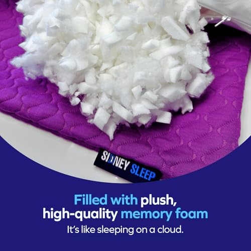 Adjustable Bed Pillow for Neck and Shoulder Support with Extra Shredded Fill