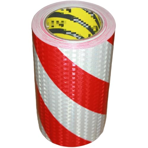 Red and White Reflective Tape Outdoor Waterproof 10 inch