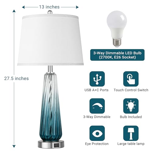 Glass Table Lamps for Living Room