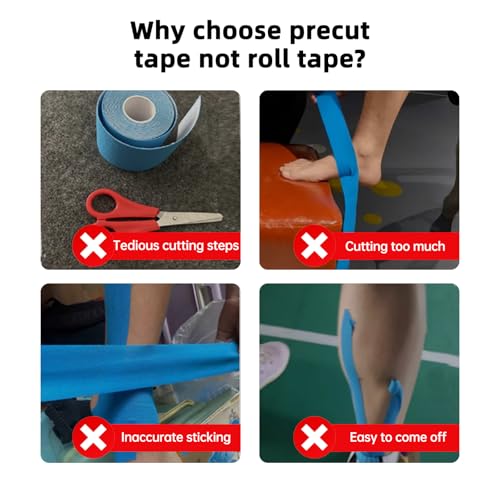 Precut Kinesiology Tape for Knees (10 Count)