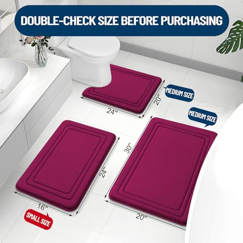 Memory Foam Bath Mat Rug 36x24