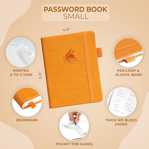 Password Book with Alphabetical Tabs