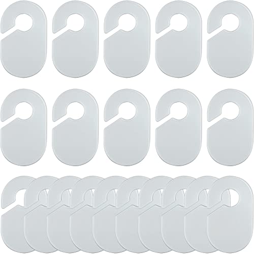 20 Pack Clothing Rack Size Dividers Blank Closet Separators for Clothes Baby Closet Size Divider Hooks Wardrobe Large Hangers Clothing Size Dividers for Racks Hanging Closet Organizer (20 Count)