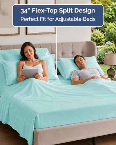 Flex Top Split Head King 6 Piece Sheet Set