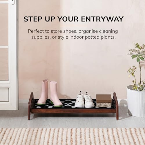 Heavy Duty Waterproof Wooden Shoe Storage Mat Organizer