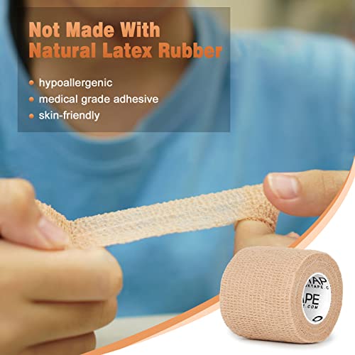Self Adherent Cohesive Bandages Wrap 12Packs 2" x 5 Yards (12 Count)