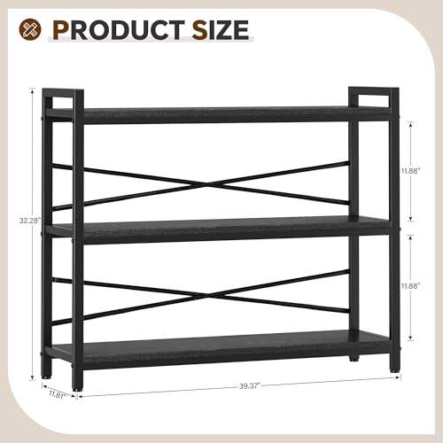 3 Tier Bookshelf 39.37" Width
