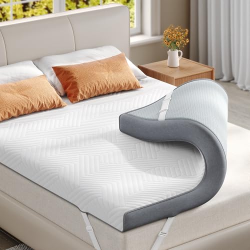 4 Inch Extra Firm 7 Zone Gel Memory Foam King Mattress Topper