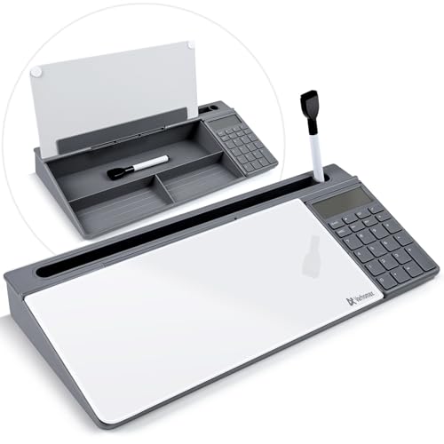 Glass Desk Whiteboard with Calculator