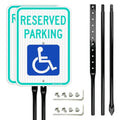 Large Reserved Parking Sign with 54" Metal Thick Stake (2 Count)