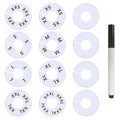 13 Pcs Clothing Rack Size Dividers Round White Plastic Size Markers for Clothing Rack Pre (13 Count)