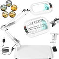 12X Square Magnifying Glass with Light and Stand