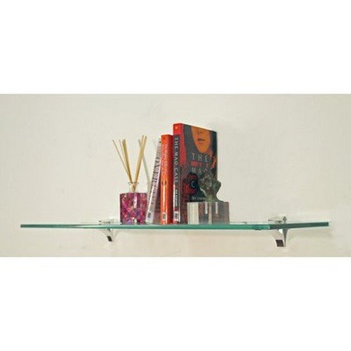 8" x 24" Black Cardinal Glass Shelf