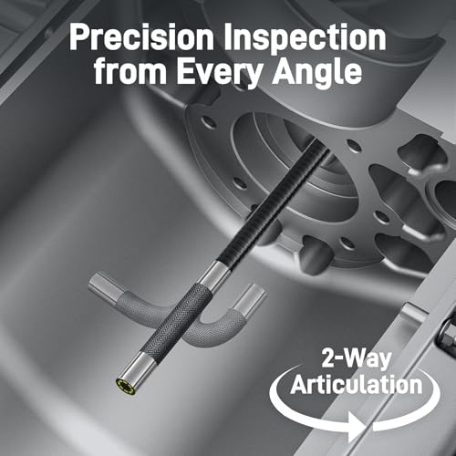 Articulating Borescope for Mechanic Automotive HVAC Wall Inspection