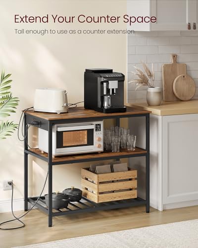 Kitchen Island with 3 Shelves