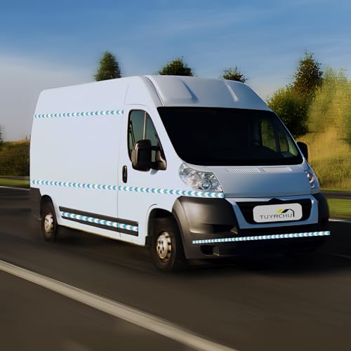 Blue White Reflective Tape Outdoor Waterproof 10 inch