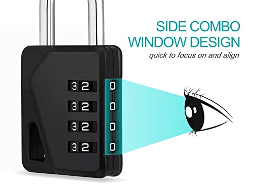 Locker Lock 4 Digit Combination Padlock with DIY Name Tag
