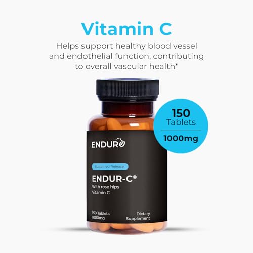 ENDUR-C - Vitamin C + Rose Hips - SR (Sustained Release) 1000 mg (150 ct) (150 Count)