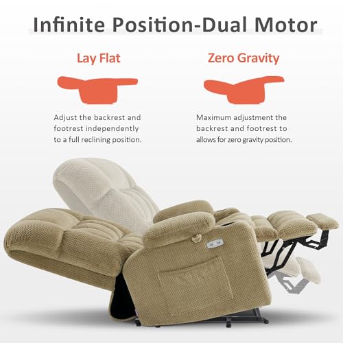 Oversized Dual Motor Power Lift Recliner Chair for Elderly R7891