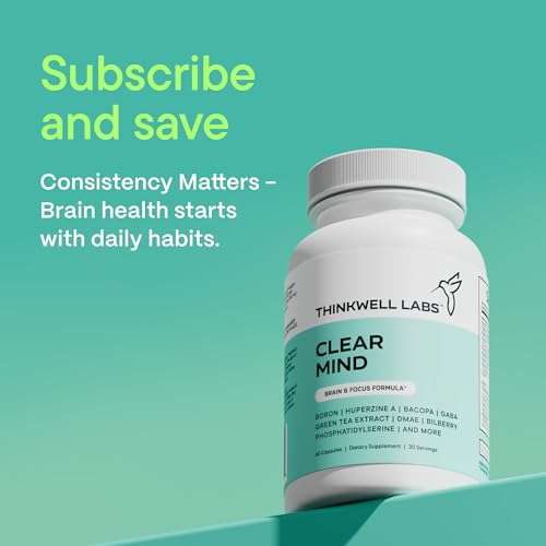 Brain Supplements for Memory and Focus for Women and Men (60 Count)