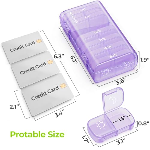 Weekly Pill Organizer 2 Times a Day