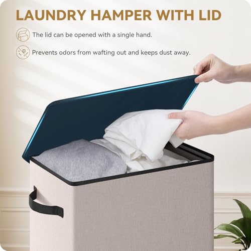 Slim Laundry Basket with Lid